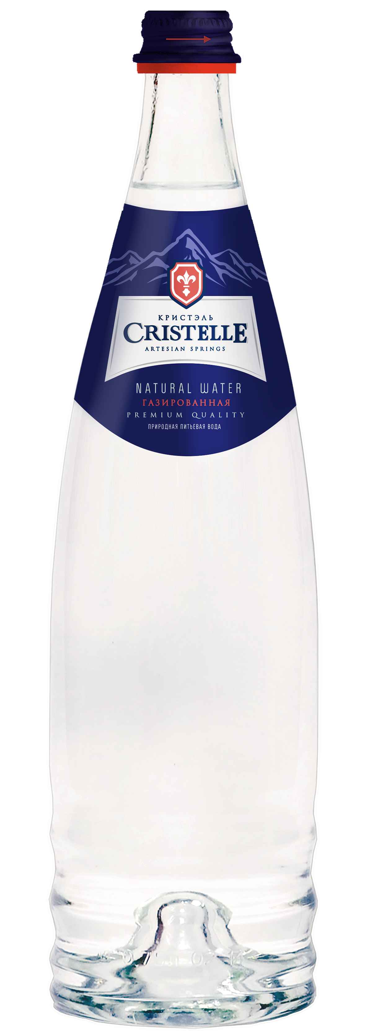 Вода Кристэль (Сristelle) 0.75 газированная (6шт) - дополнительное фото